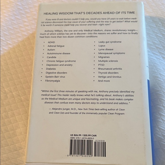 Medical Medium by Anthony William - White Cover - Picture 4 of 4